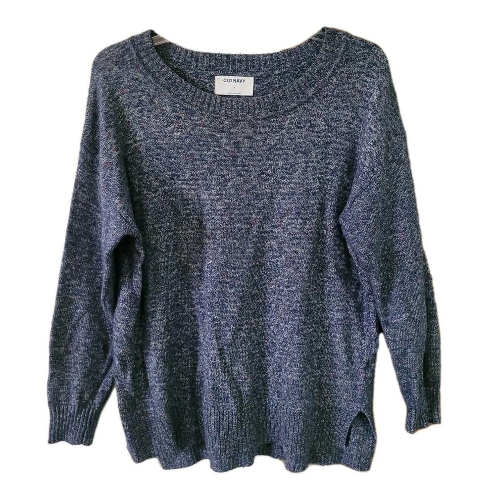 Old Navy Sweater Womens S Blue Knit Oversized Flowy Preppy Casual Pullover